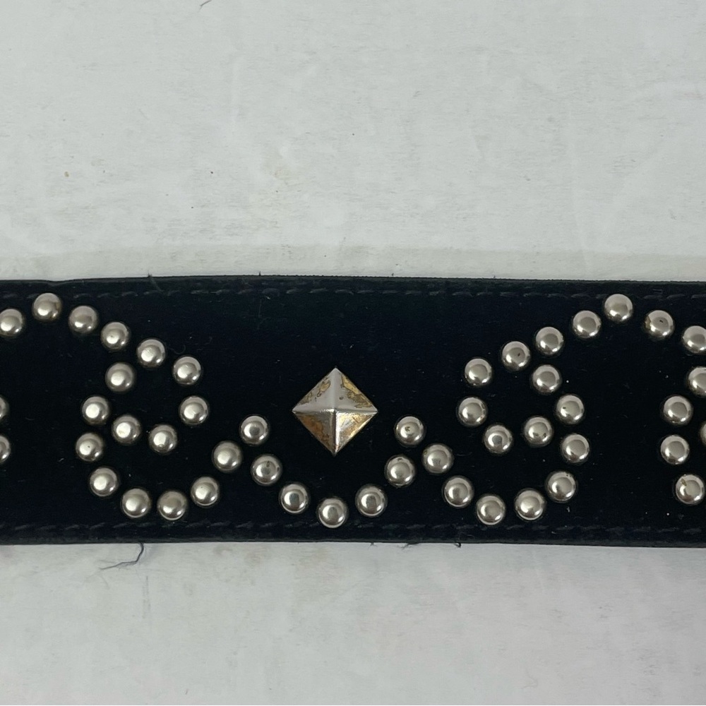 Express Genuine Studded Leather Belt Sz L - Picture 2 of 11